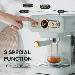PETRUS 20-Bar-Espressomaschine: Cremige Lattes und Cappuccinos zubereiten